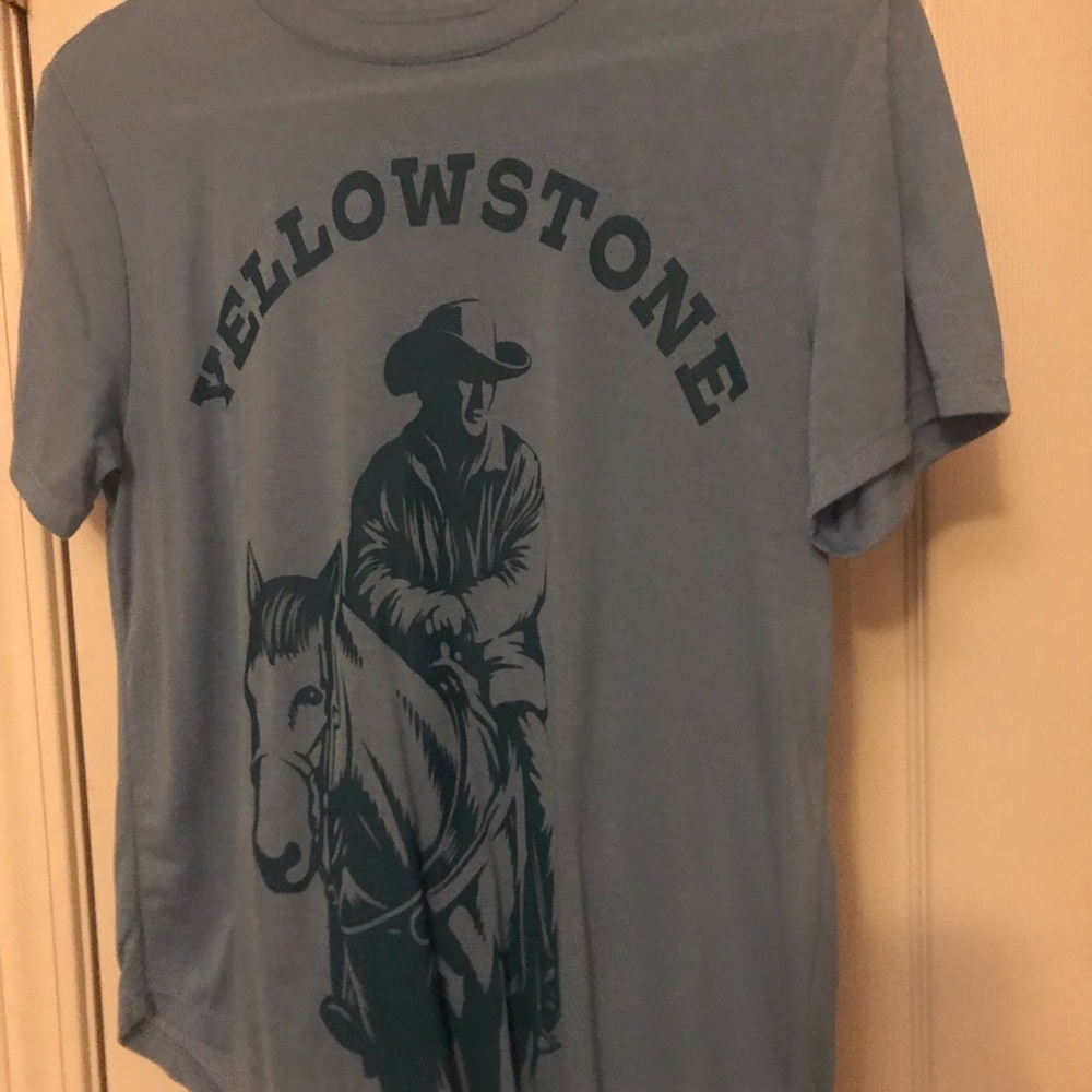 3 for 15$🔹🌀Yellowstone blue- gray tshirt Sz L